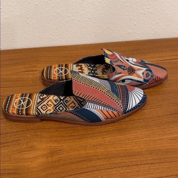 Inkkas Cyprus Slide Sandals Mouflon Print Size 8 Boho Tribal Slip On - Picture 6 of 8